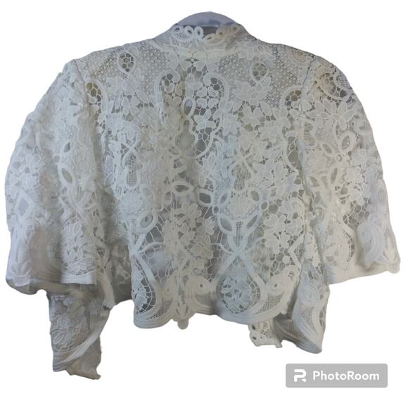 Asilio The Mind Fall Top White Lace Crop Topper Size 4 - Picture 1 of 11